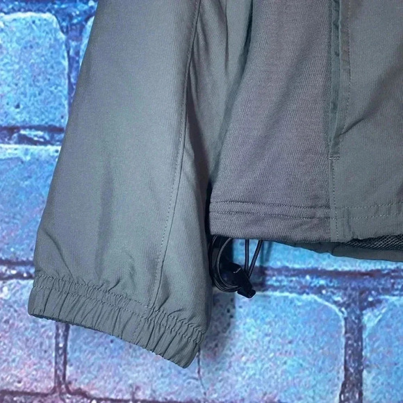 Champion Windbreaker Jacket Small Green Nylon Grey Outdoor Full Zip - Picture 2 of 7